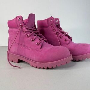 Timberland Women's Fuchsia Combat Boots